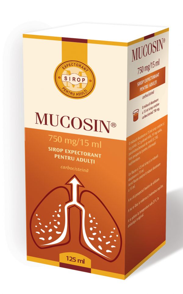 Mucosin 750 mg/15 ml expectorant pentru adulti, 125 ml, Zen...
