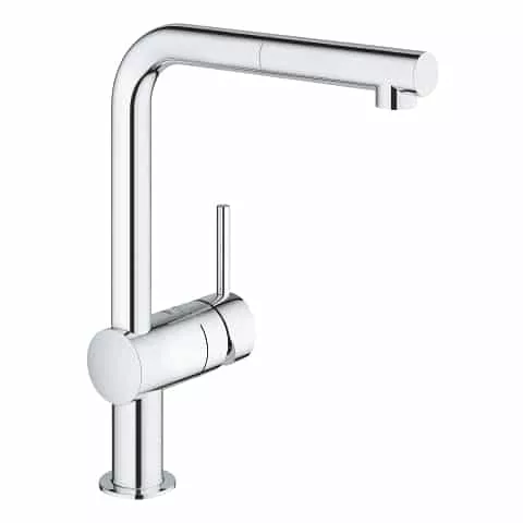 Baterie bucatarie Grohe Minta, pipa inalta tip L, crom