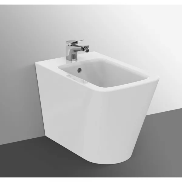 Bideuri - Bideu pe pardoseala Ideal Standard Blend Cube BTW, 56 x 35 cm, alb, laguna.ro
