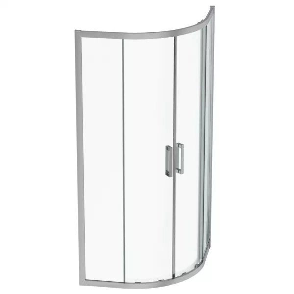 Cabina de dus semirotunda Ideal Standard Connect 2 90x90x195 cm, sticla anticalcar 6 mm, profil crom