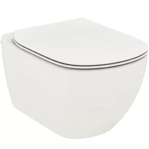 Capace wc - Capac wc Ideal Standard Tesi Slim cu inchidere lenta, alb mat, laguna.ro