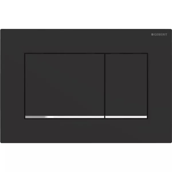 Clapeta de actionare Geberit Sigma 30 negru mat lacuit - crom lucios