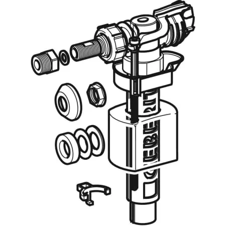 Mecanisme wc - Flotor de umplere Geberit pentru rezervor aparent, alimentare laterala, laguna.ro