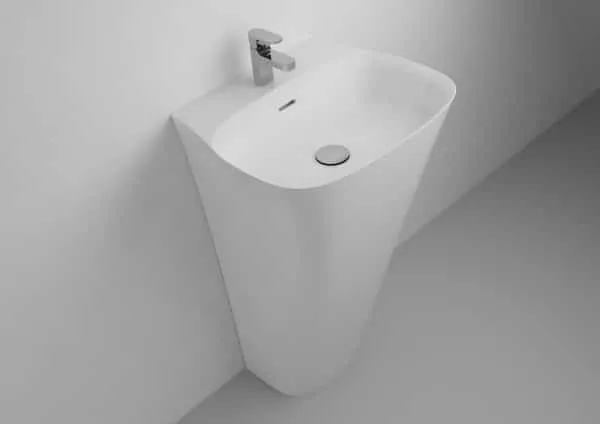 Lavoare - Lavoar freestanding Cast Marble Paglia 52x45x85 cm, compozit alb, laguna.ro