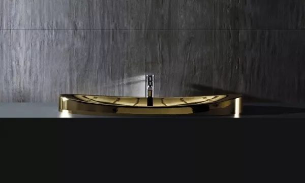 Lavoare - Lavoar Gala Klea 65x35 cm, auriu, montare pe blat, laguna.ro