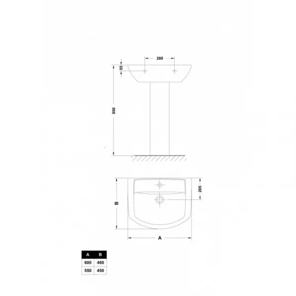 Lavoare - Lavoar Gala Smart Round 55x45 cm, sistem de fixare inclus, laguna.ro
