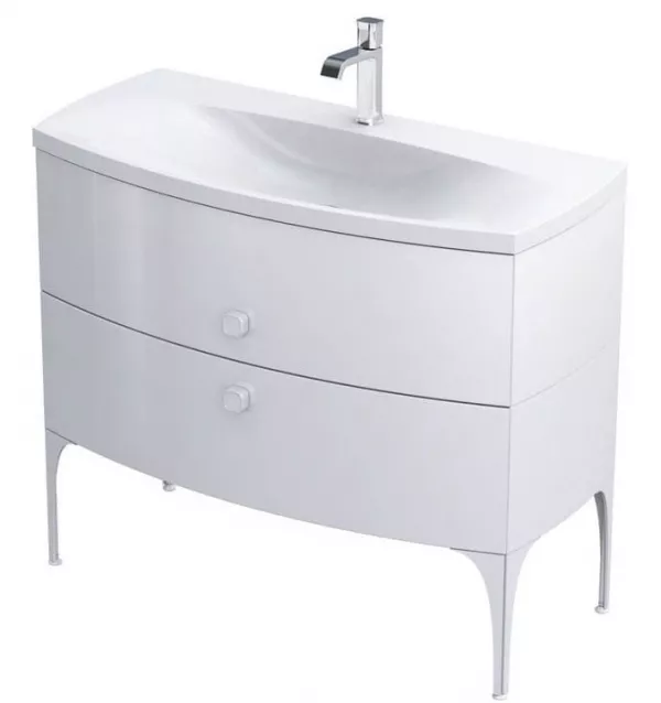 Lavoare - Lavoar Oristo Louis 102 x 48 cm, marmura compozita, montare pe mobilier, alb, laguna.ro
