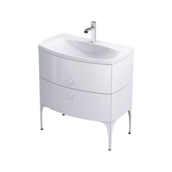 Lavoare - Lavoar Oristo Louis 82 x 48 cm, marmura compozita, montare pe mobilier, alb mat, laguna.ro