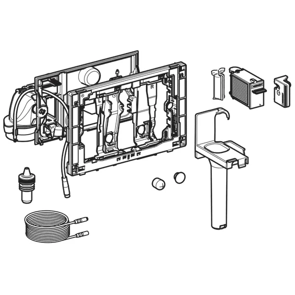 Rezervoare incastrate - Modul Geberit Duofresh cu declansare automata, pentru rezervor Sigma 12 cm, crom lucios, laguna.ro