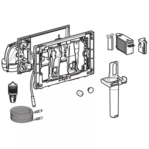 Rezervoare incastrate - Modul Geberit Duofresh cu declansare automata, pentru rezervor Sigma 8 cm, crom lucios, laguna.ro