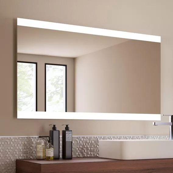 Oglinzi baie, oglinzi cosmetice si corpuri de iluminat - Oglinda Ideal Standard Mirror & Light 120 x 70 cm, cu iluminare Led pe margini si sistem anti-aburire, laguna.ro