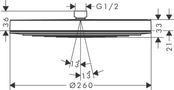 Brate si palarii de dus - Palarie de dus Hansgrohe Pulsify S 260, 26 cm, 1 jet, negru mat, laguna.ro