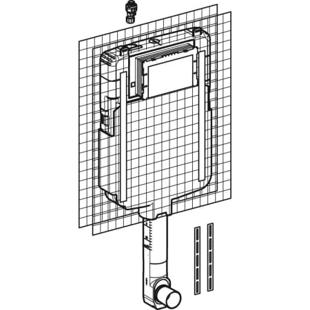 Rezervoare incastrate - Rezervor incastrat Geberit Sigma UP720, 8 cm, pentru vas wc pe pardoseala, laguna.ro