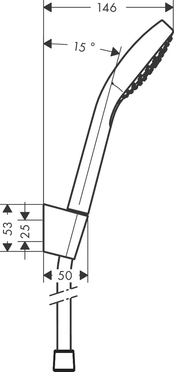 Seturi de dus - Set dus Hansgrohe Croma Select E Vario ce contine para dus 3 jeturi, agatatoare para si furtun dus 1.60 m, alb-crom, laguna.ro