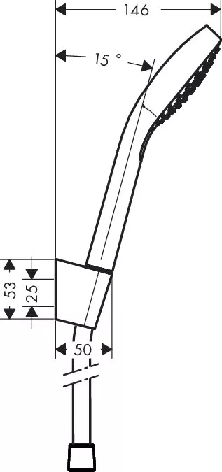 Seturi de dus - Set dus Hansgrohe Croma Select S Vario contine para dus 3 jeturi, agatatoare para si furtun 1.60 m, alb crom, laguna.ro
