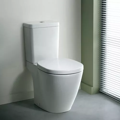 Seturi vase wc - Set vas wc pe pardoseala Ideal Standard Connect Cube, rezervor alimentare laterala si capac cu inchidere lenta, laguna.ro