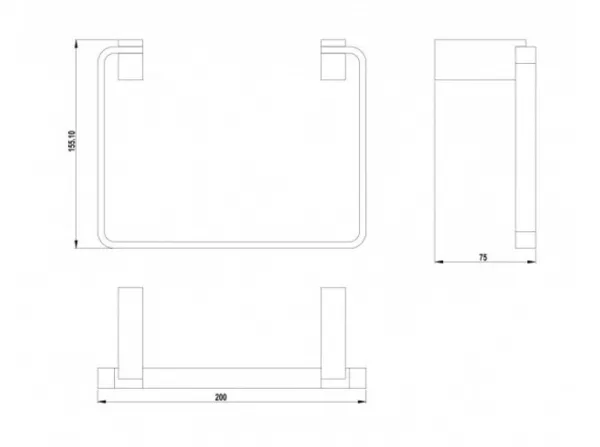 Cuiere si suporti prosop - Suport prosop inelar Gala Design 20 x 15.5 cm, crom, laguna.ro