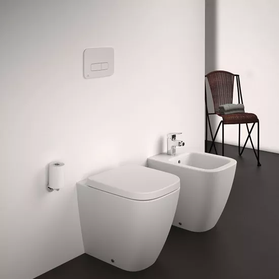 Vase wc - Vas wc pe pardoseala Ideal Standard i.Life S Rimless+, 48x35.5 cm pentru rezervor ingropat, proiectie scurta si prinderi ascunse, alb, laguna.ro