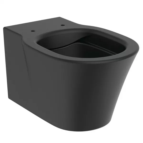 Vas wc suspendat Ideal Standard Connect Air Rimless+ 54x36 cm, fixare ascunsa, negru mat