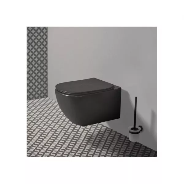 Vase wc - Vas wc suspendat Ideal Standard Tesi Aquablade 54x36 cm, prinderi ascunse, negru mat, laguna.ro