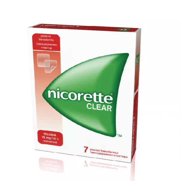NICORETTE CLEAR 15 mg/16 ore x 7
