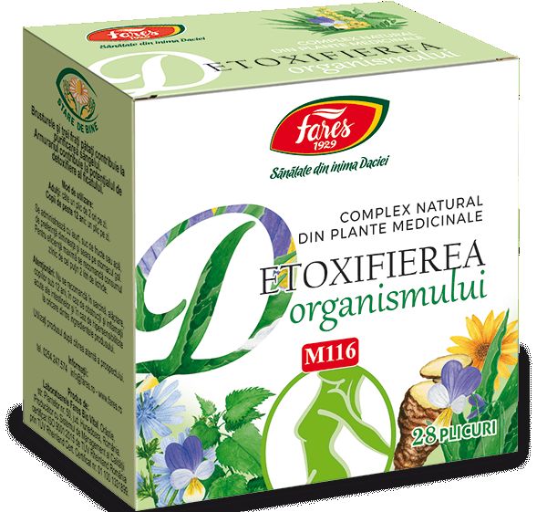 Ceai Detoxifiant Purificarea Organismului, P115, 50 g, Fares
