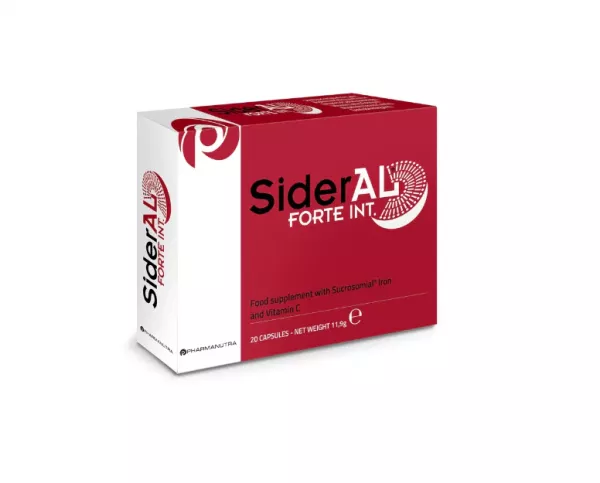 Sideral Forte - Complément Fer + Vitamine C - 30 Gélules - Pour Sang & Coeur - Sans Gluten