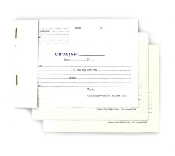 Formulare tipizate NB_HRT | CHITANTIER A6 3 EXEMPLARE GOLD