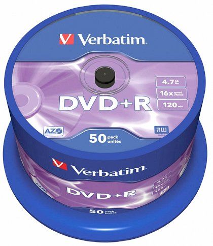 DVD+R 50/SET VERBATIM 4.7GB 16X 43550