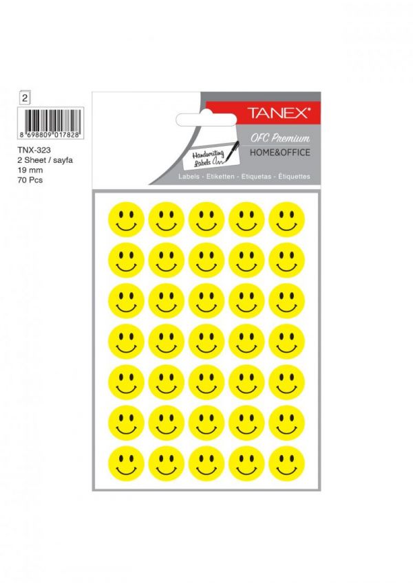 STICKER SMILEY GALBEN 2/SET TNX-321 TANEX