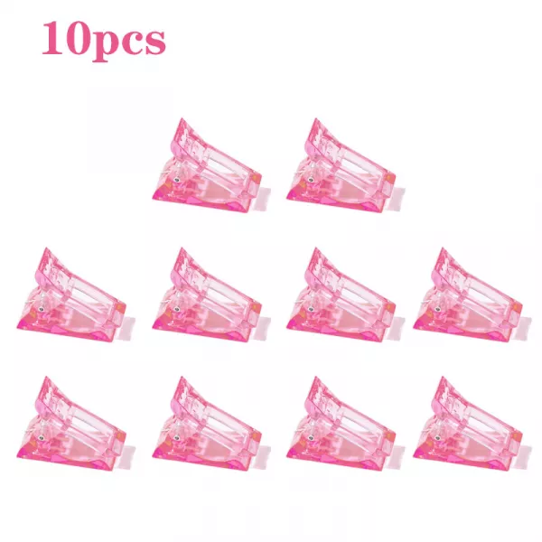 10 x clestisori roz plastic pentru constructie unghii si curba C