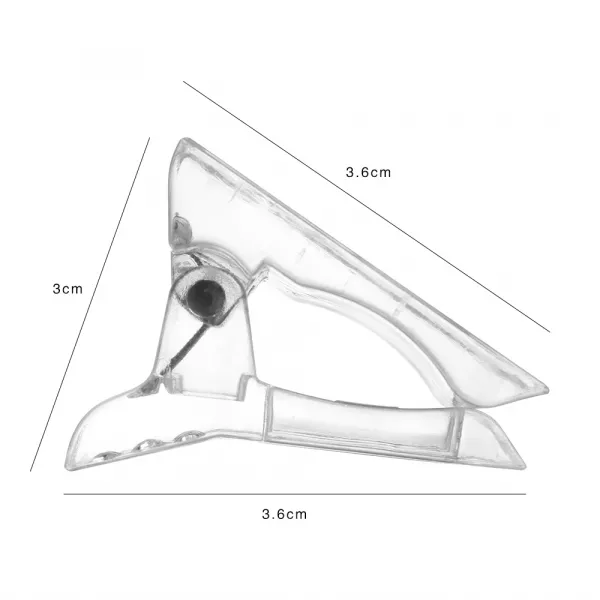 10 x clestisori transparenti plastic pentru constructie unghii si curba C