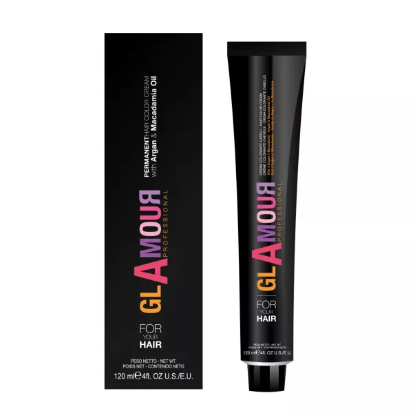 Vopsea de par permanenta Glamour, Professional, nuanta 4.111, cold ash Brown, 120 ml