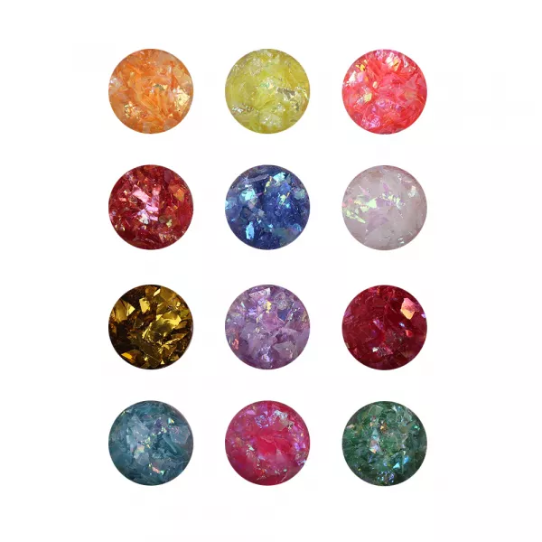 Sclipici fulgi de gheata set 12, Lila Rossa