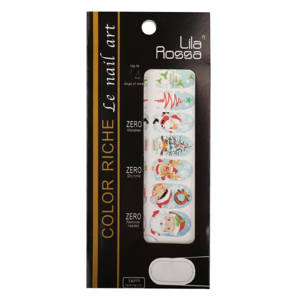 Sticker pentru unghii nail art, Lila Rossa, 14 in 1, nr 6
