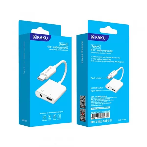 Adaptor audio 4 in 1 USB tip C - AUX si port tip C