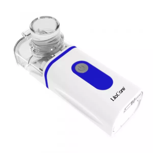 Aparat aerosoli, nebulizator portabil cu baterii, Lila Care, silentios, masca adulti si copii 