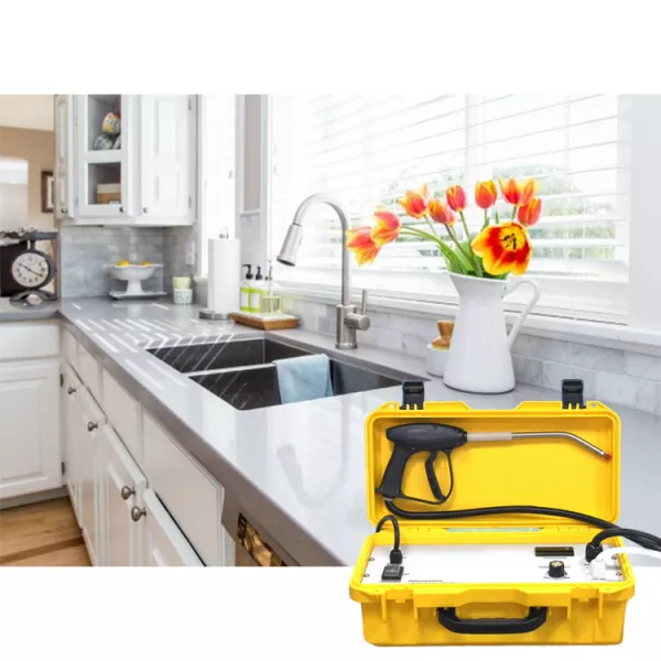 Aparat de curatat cu abur, multifunctional, curatare si dezinfectare, 3380 W, galben