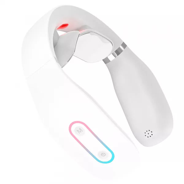 Aparat de masaj pentru gat cu infrarosu Lila Care, intelligent neck massager, culoare alb