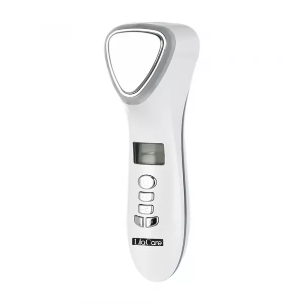 Aparat masaj facial Lila Care, pentru indepartarea liniilor fine, vibratii cu ultrasunete, masaj rece/cald, foton, functie de intinerire, alb