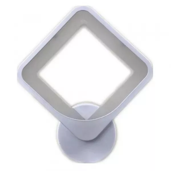 Aplica LED, 12 W, patrata, alba