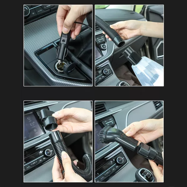 Aspirator portabil Loomax, pentru masina, cu dubla utilizare, umed si uscat, 80 W, Negru