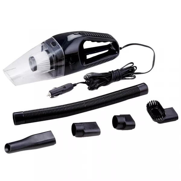 Aspirator portabil Loomax, pentru masina, cu dubla utilizare, umed si uscat, 80 W, Negru
