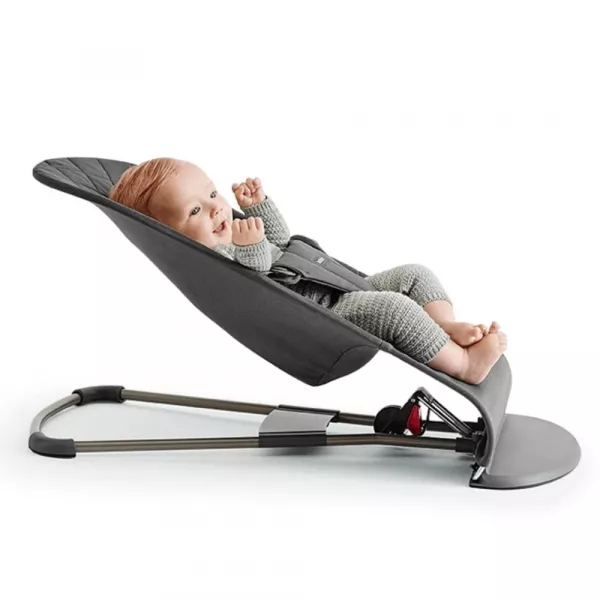 Balansoar pentru bebelusi Karemi, ergonomic cu inclinare reglabila, pliabil, 0-2 ani, gri
