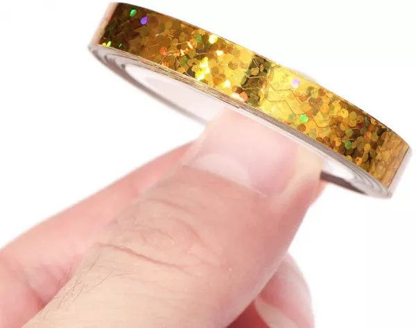 Banda decorativa lata, laser gold