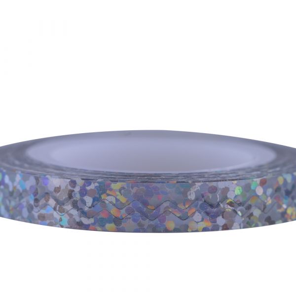 Banda decorativa lata, laser silver