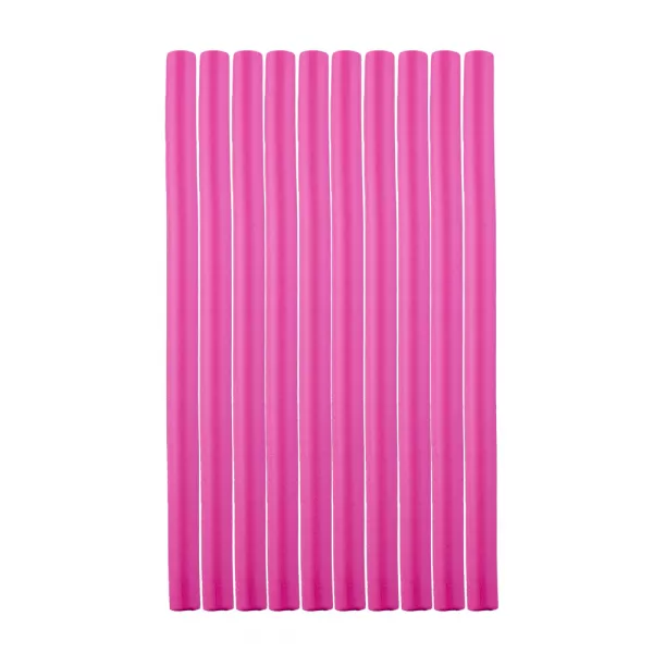 Bigudiuri flexibile, ondulare par, set 10 bucati, roz