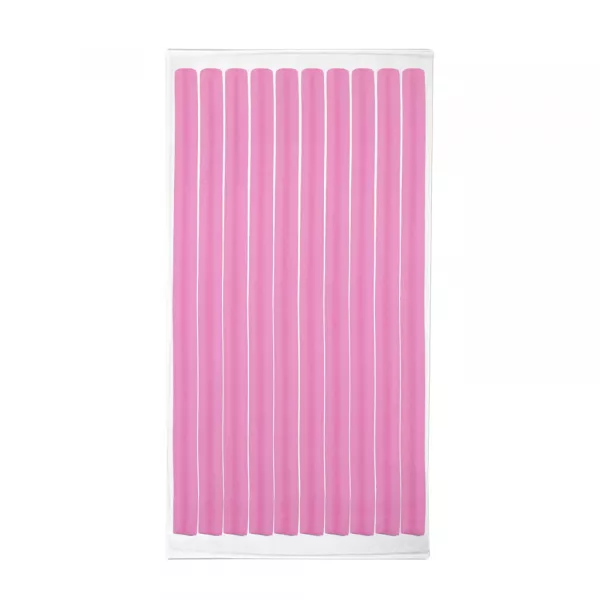 Set bigudiuri flexibile, ondulare par, 10 bucati, roz
