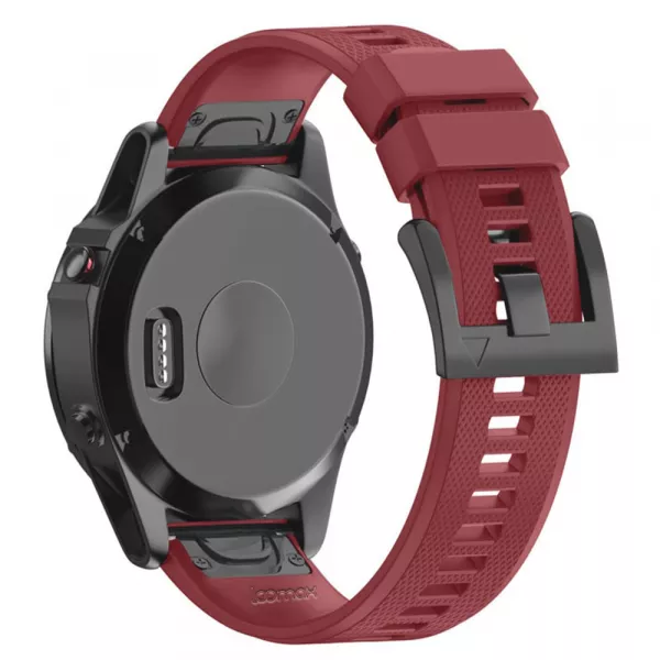 Bratara smartwatch Loomax, compatibila ceas Garmin, 26 mm, din silicon, rosu