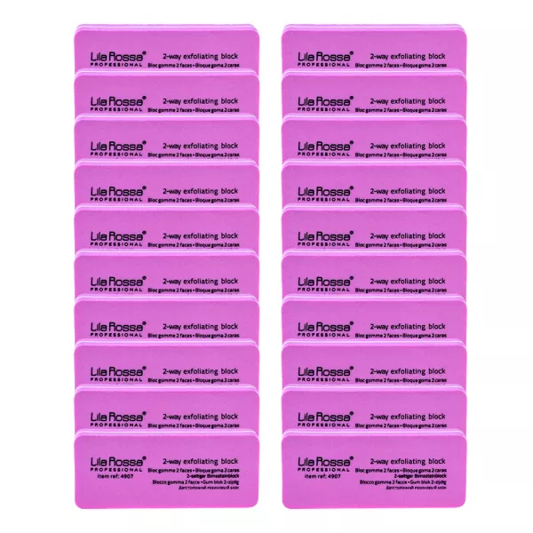 Buffer pentru luciu dreptunghi, roz - set 20